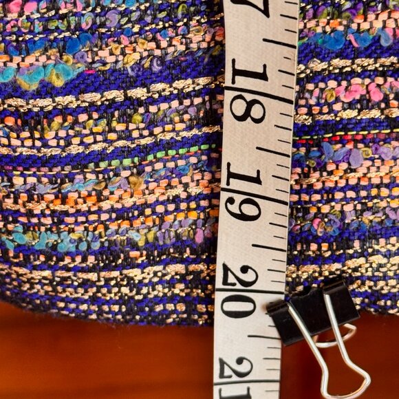 Kate Spade Kylie Jewelbox Purple Striped Tweed Mini Skirt Sz 12, EUC - Picture 7 of 11